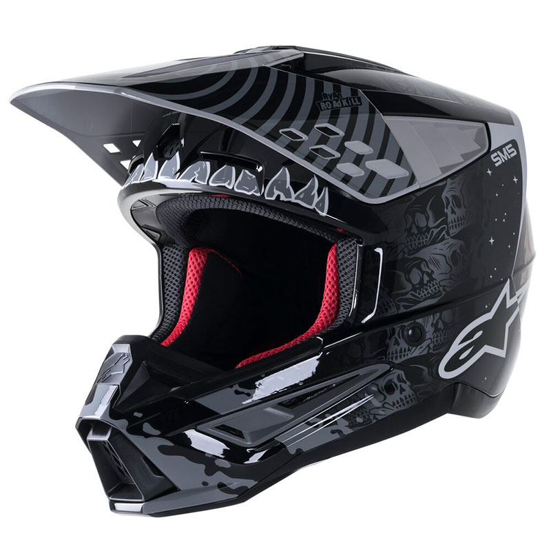 Casco Alpinestars SM5 Solar Flare nero grigio oro