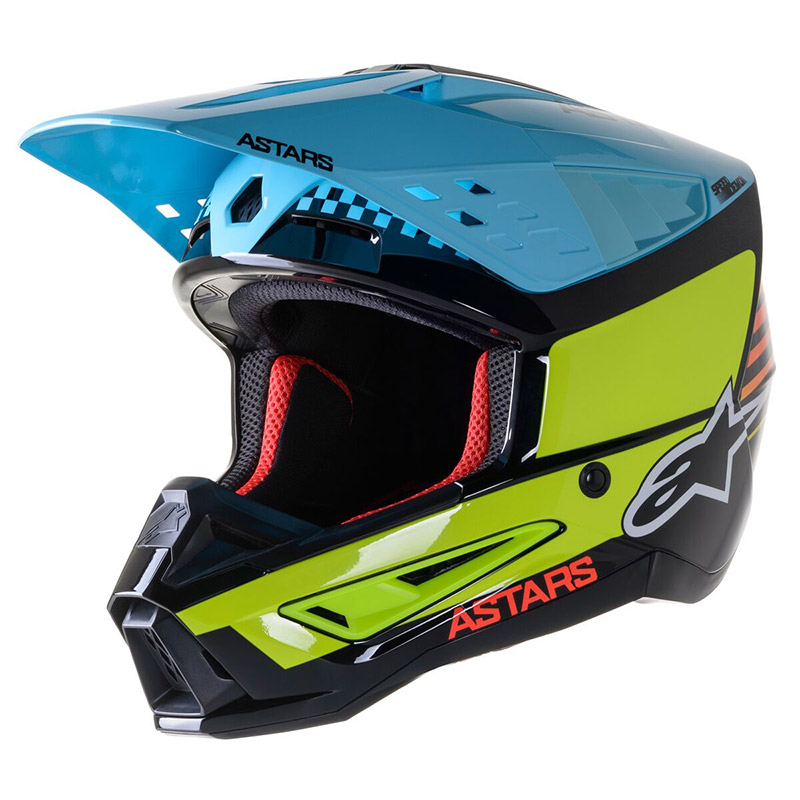 アルパインスターズ SM5 スピードヘルメット イエロー ライトブルー
