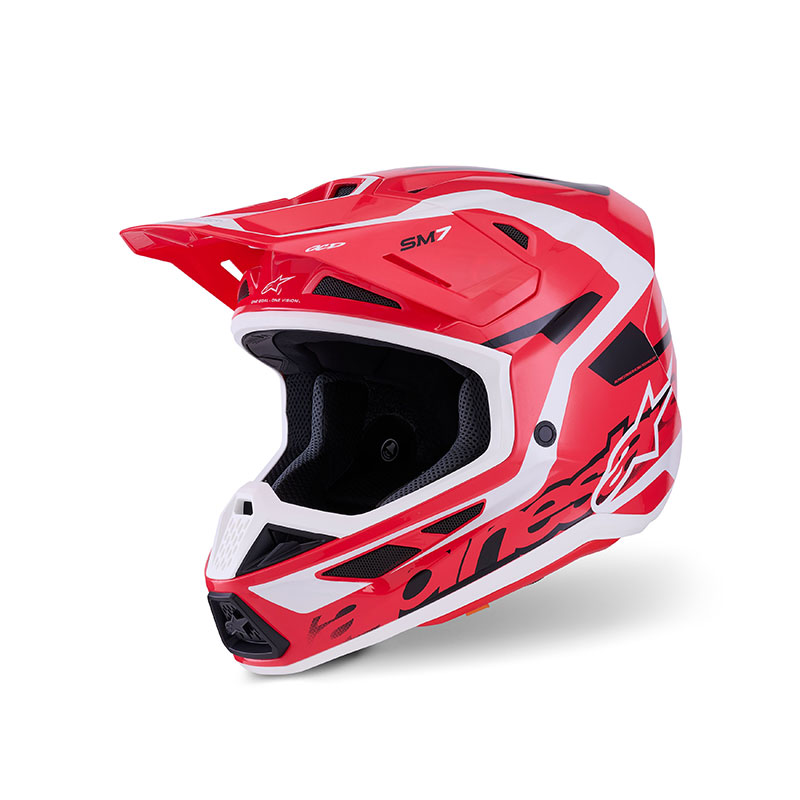 Alpinestars Sm7 2206 Deed Helmet Red Black White