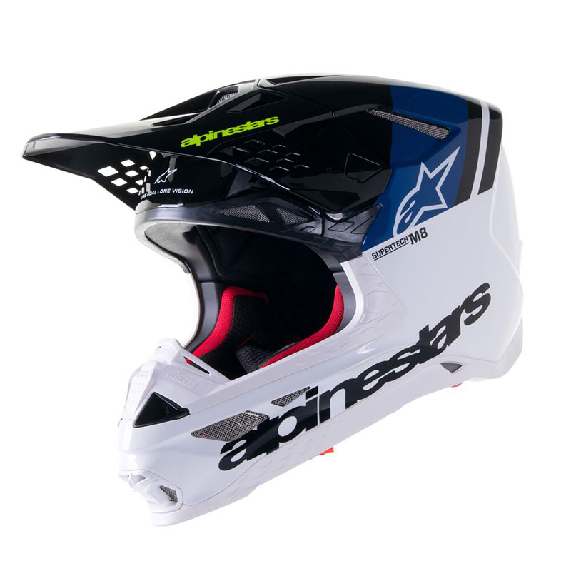 Casco Alpinestars S-M8 Radium 2 nightlife blu