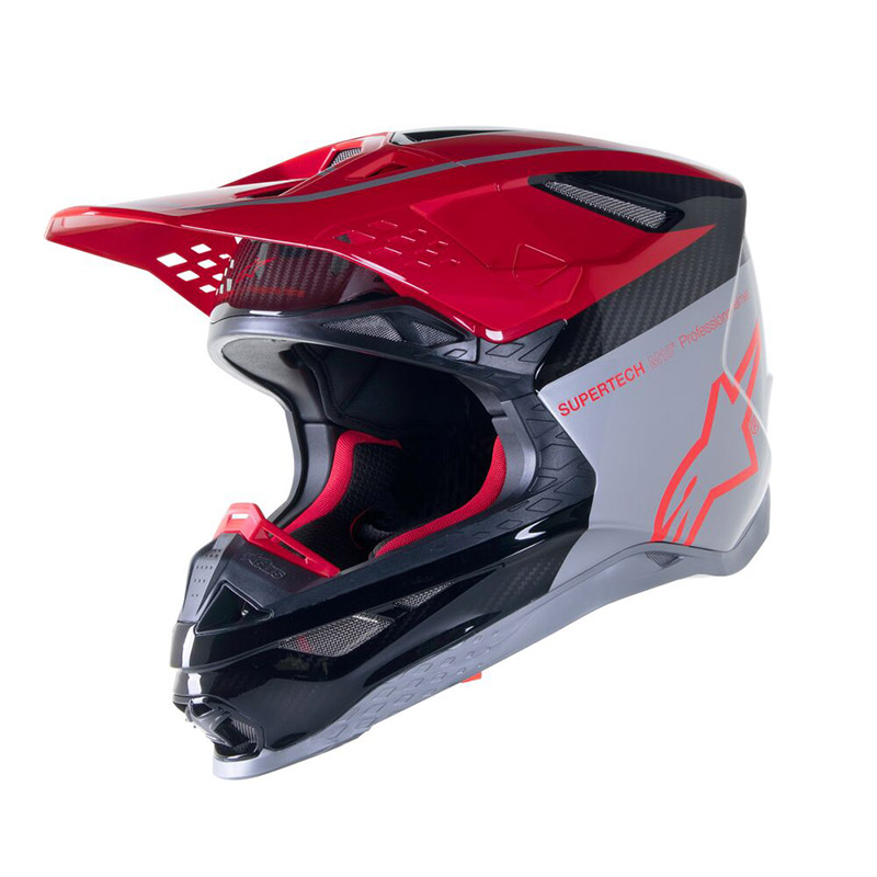 Alpinestars Supertech M10 Acumen Helmet Red Fluo A83073233319 Offroad ...