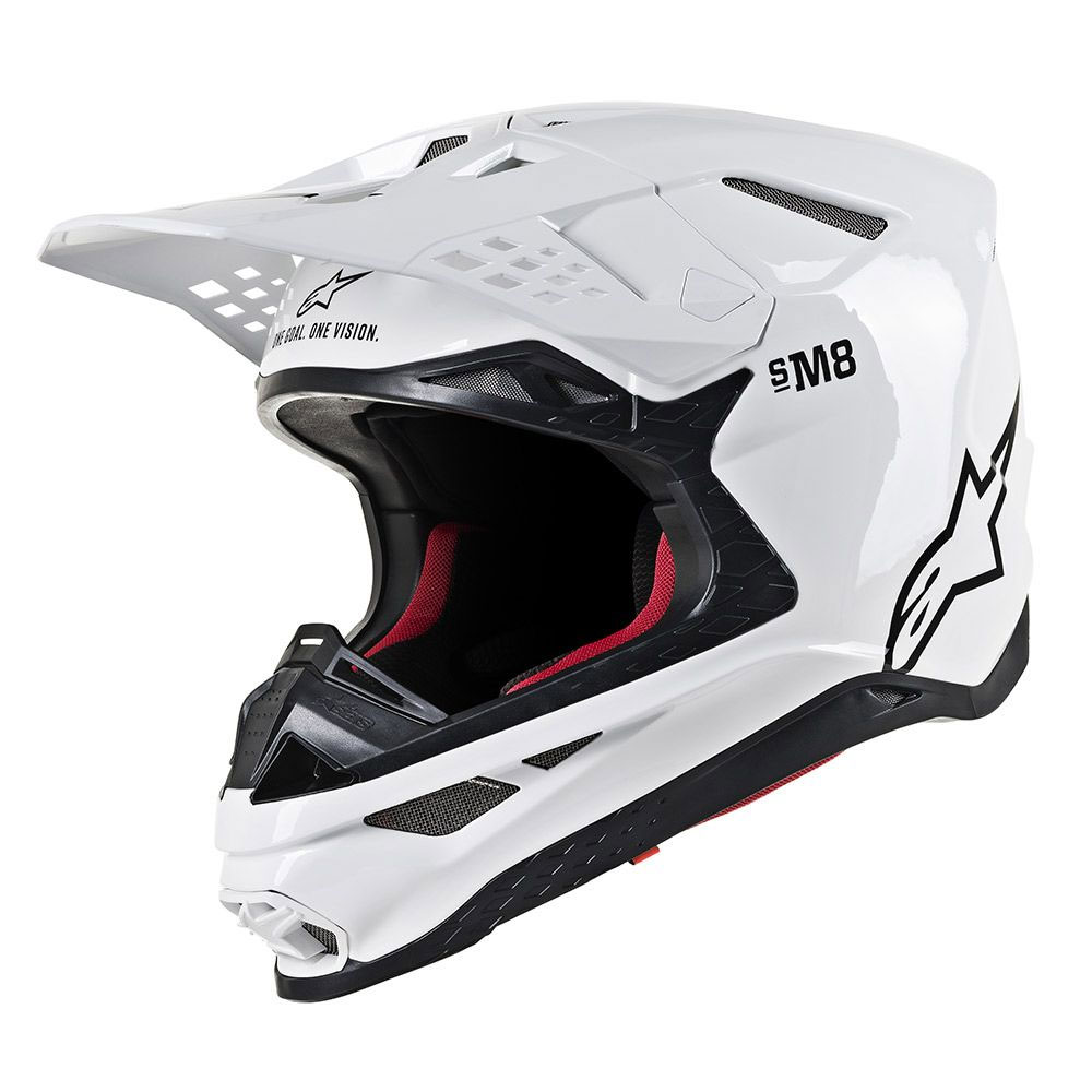 Off Road Helmet Alpinestars S-m8 White