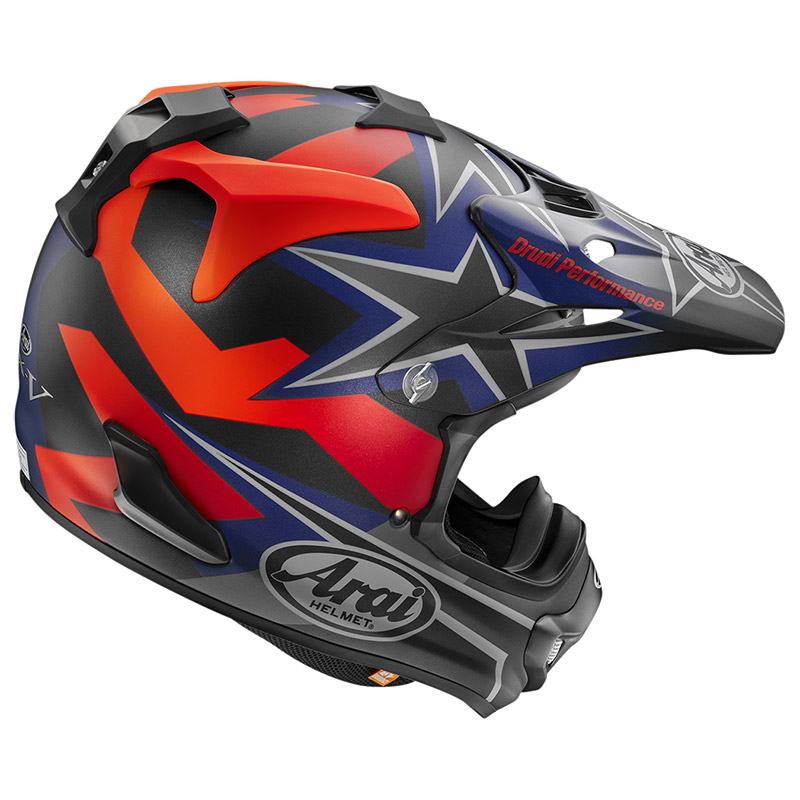 Arai Mx v Stars And Stripes Dark Helmet AR2650DS Offroad Helmets