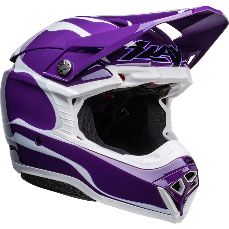 Casco Bell Moto-10 Spherical Slayco LTD viola bianco