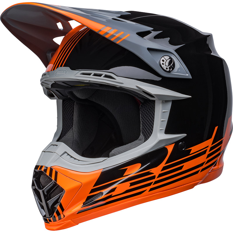 Casco Bell Moto 9 Mips Louver Nero Arancio | MotoStorm