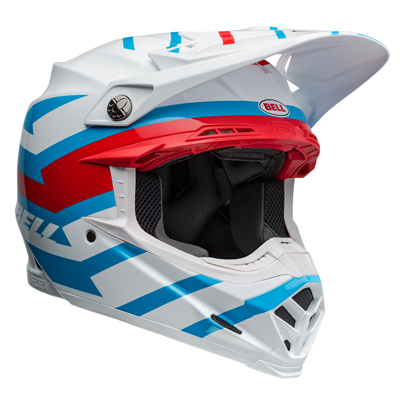 Casco Bell Moto-9S Flex Banshee bianco rosso