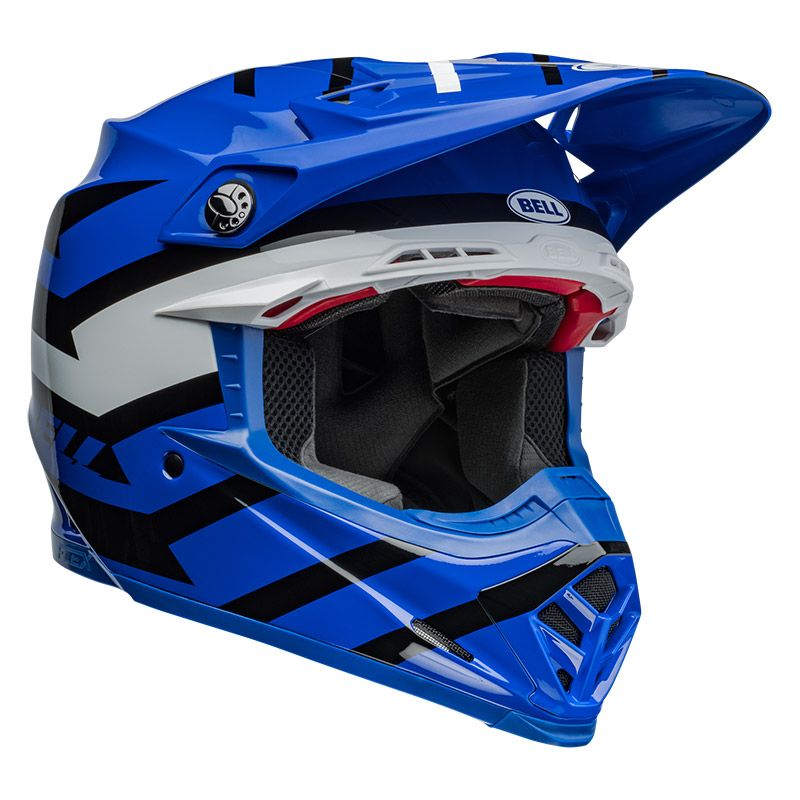 Casco Bell Moto-9S Flex Banshee blu bianco