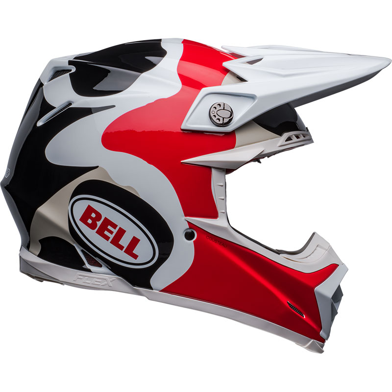ベル Moto-9S フレックス ハロー クストー リーフ ホワイト レッド オフロード ヘルメット BE-715025_6-7-8  MotoStorm