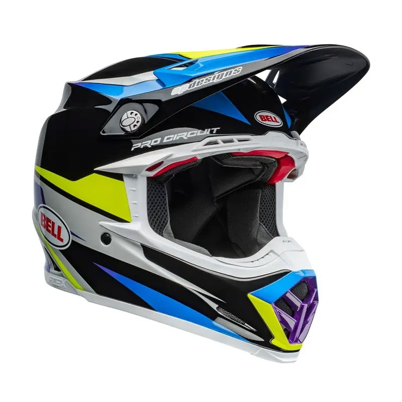 Bell Moto 9s Flex Pro Circuit 24 Helmet Black Blue BE 71571 48 49
