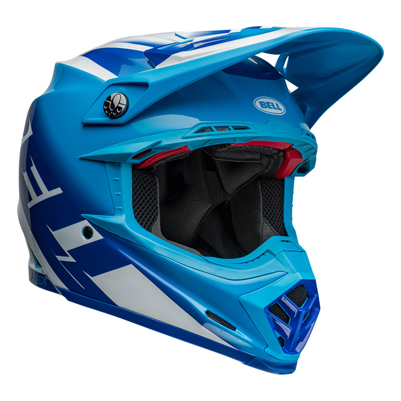 Bell Moto-9S フレックス レール ヘルメット ブルー ホワイト オフ