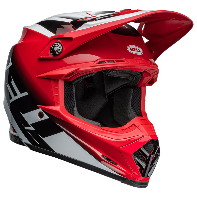 Casco Bell Moto-9S Flex Rail rosso bianco