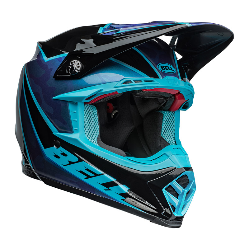 Casco Bell Moto-9S Flex Sprite nero blu