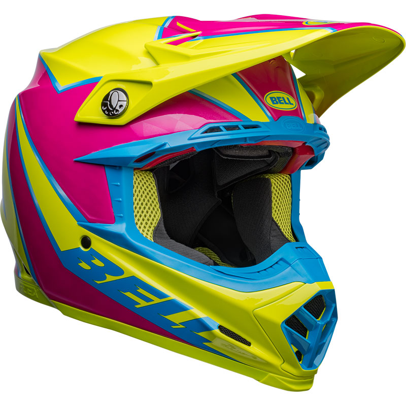 Casco Bell Moto-9S Flex Sprite giallo magenta