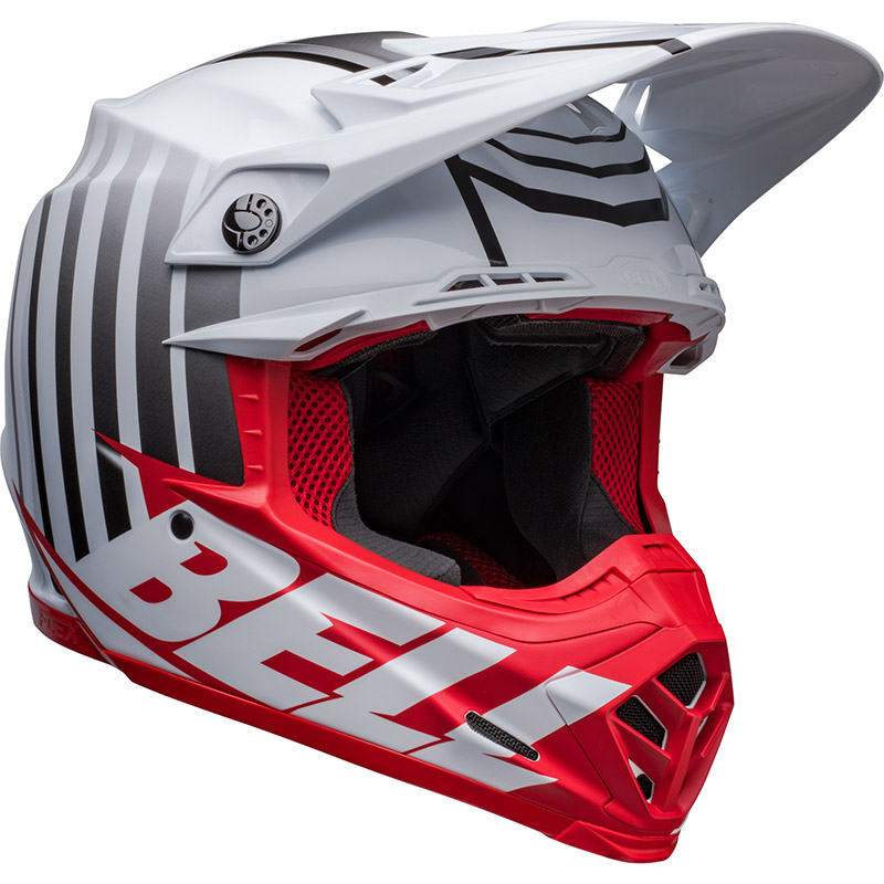 Casco Bell Moto-9s Flex Sprint Bianco Rosso | MotoStorm