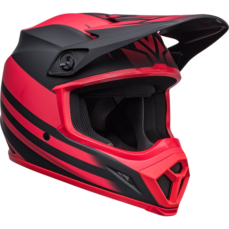 Casco Bell Mx 9 Mips Disrupt nero opaco rosso