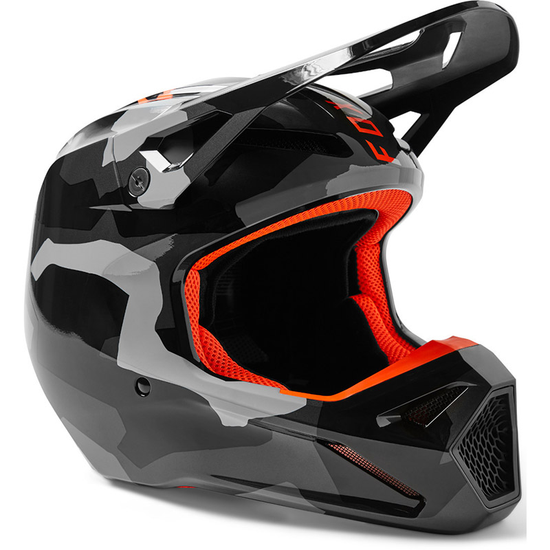 FOX V1ヘルメット　ユース　21784 MOTIF BLU/GRY YM