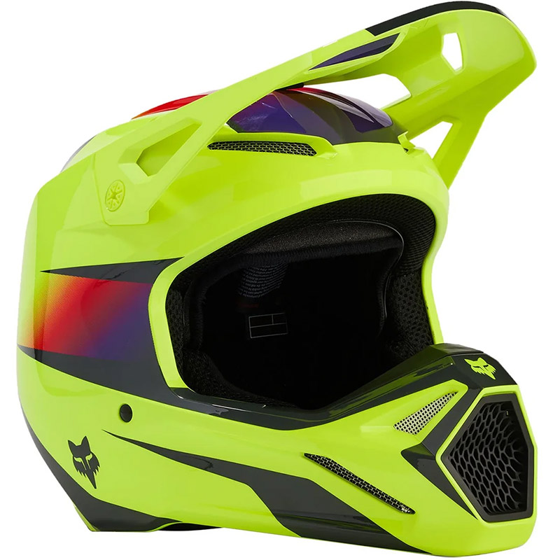 Casco Fox V1 Flora giallo