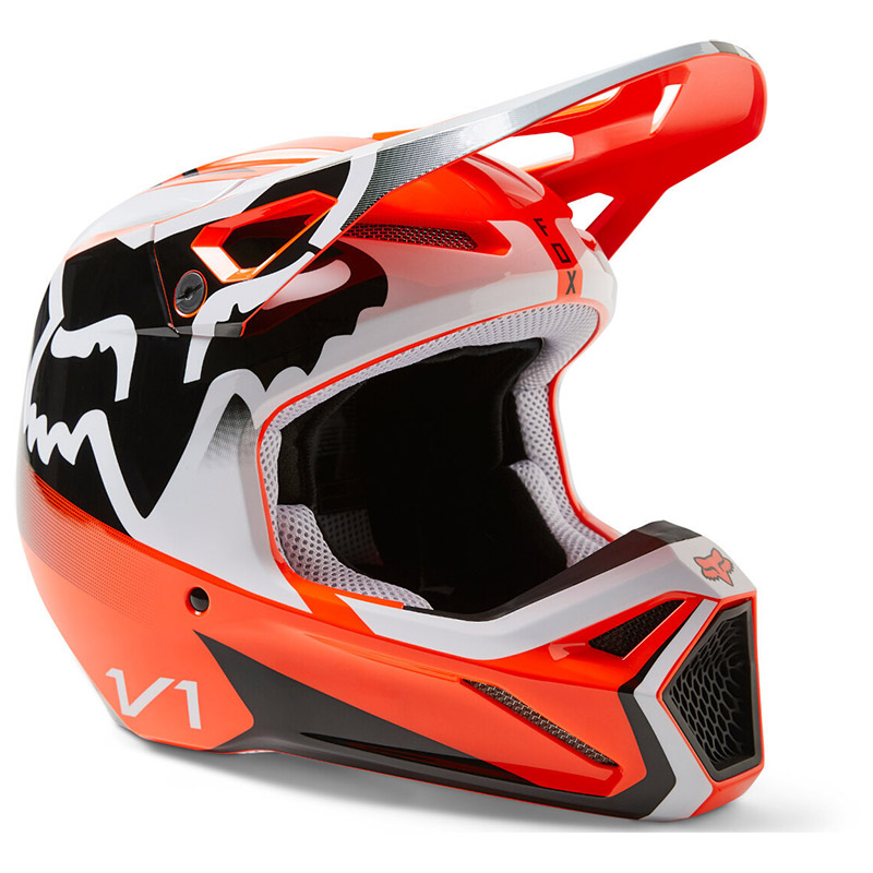 Fox V1 Leed Helmet Orange Fluo