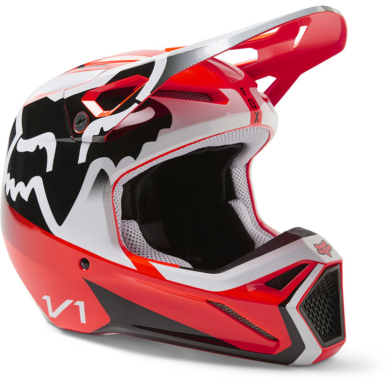 Casco Fox V1 Leed rosso