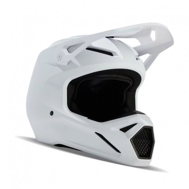 Fox V1 Solid 24 Helmet White Matt FX 31369 067 Offroad Helmets MotoStorm