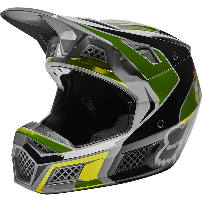 Fox V3 Rs Mirer Helmet Fluo Yellow FX 28026 130 Offroad Helmets