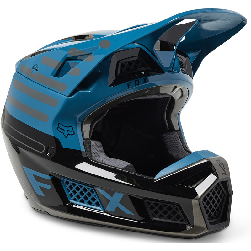 Fox V3 Rs Ryaktr Helmet Maui Blue