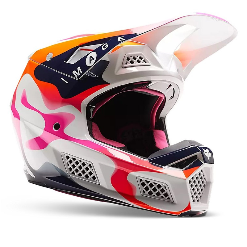 Casco Fox V3 RS Ryvr LE blanco azul FX-30870-139 Cascos Offroad | MotoStorm