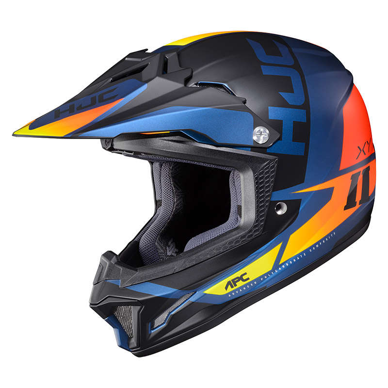 Casco Bimbo HJC CL-XY 2 Creed blu arancio