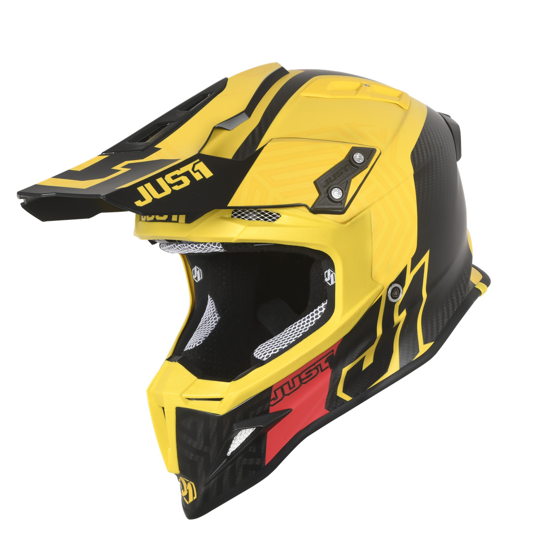 Just 1 J12 Syncro Carbon Yellow Jo6063230291046 Offroad Helmets