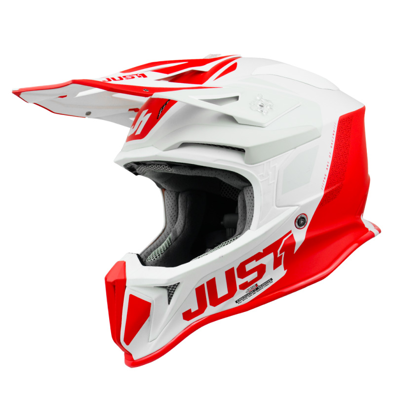 Casco Just-1 J18 Mips Pulsar bianco rosso grigio