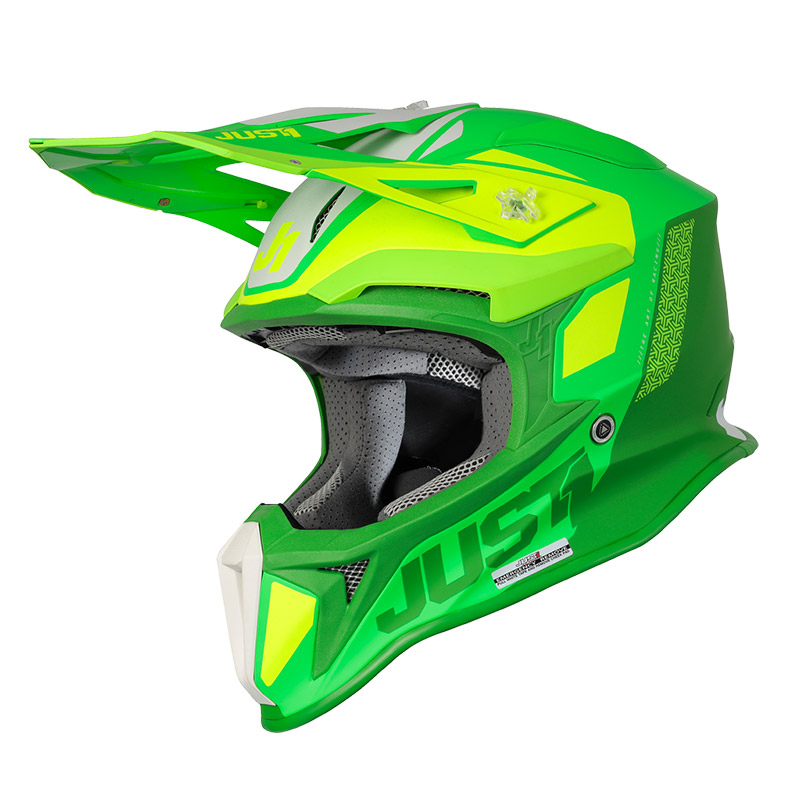 Casco Just-1 J18 Mips Pulsar verde lime opaco