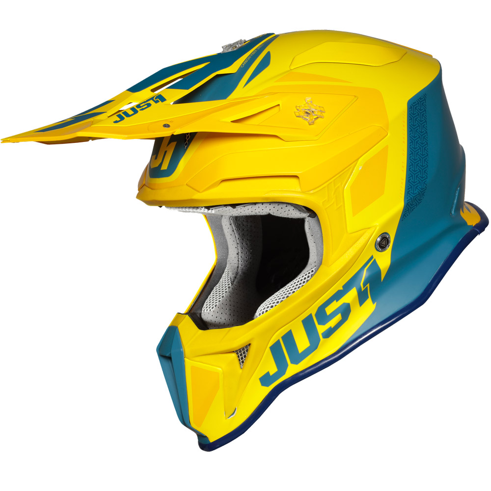Just1 J18 Pulsar Helmet Yellow Blue Matt JO6060180291002 Offroad Helmets MotoStorm