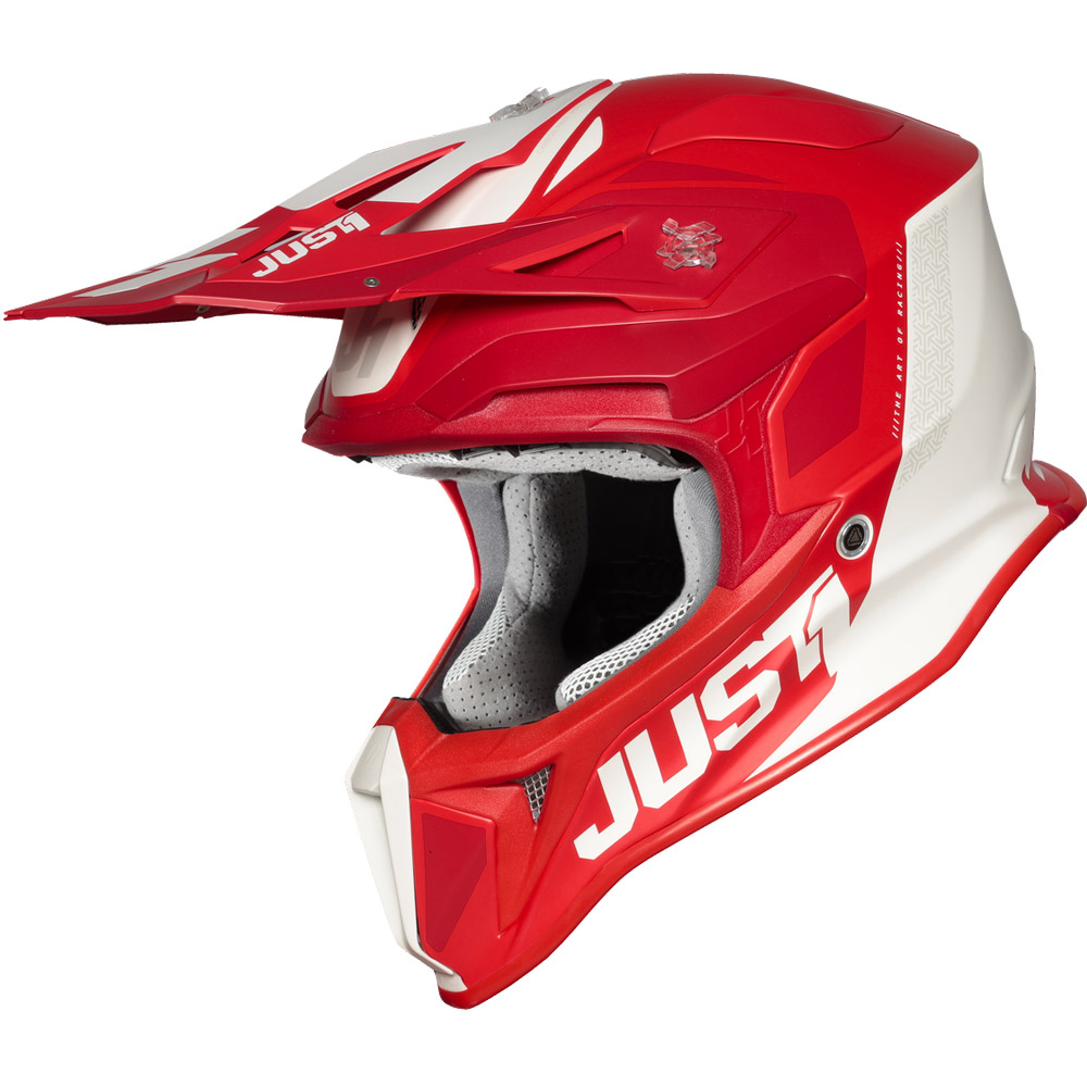 Casco Just-1 J18 Pulsar rosso bianco