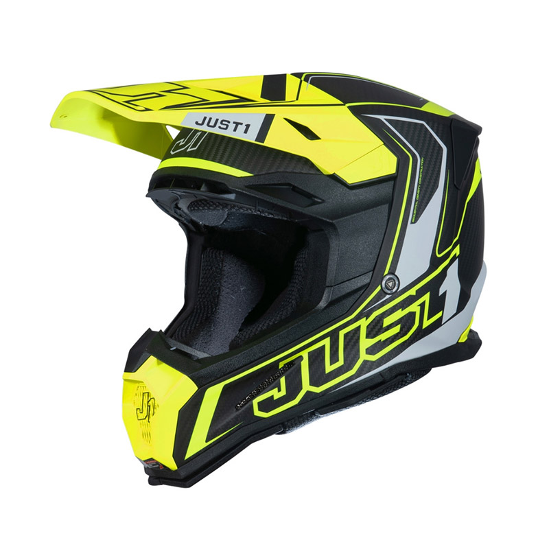 Casco Just-1 J22 3K Carbon 2206 Fluo giallo