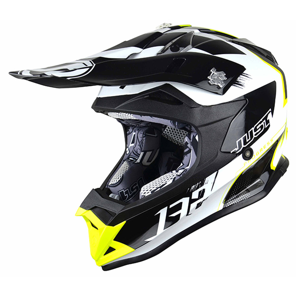 Just-1 J32 Pro Kick Bianco Giallo Nero | MotoStorm