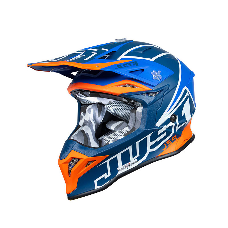 Casco Just-1 J39 Thruster arancio blu