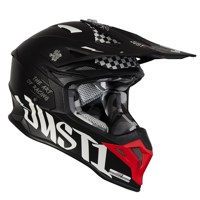 Just-1J39ロックヘルメット赤黒マット オフロード ヘルメット JO6063370201004 | MotoStorm