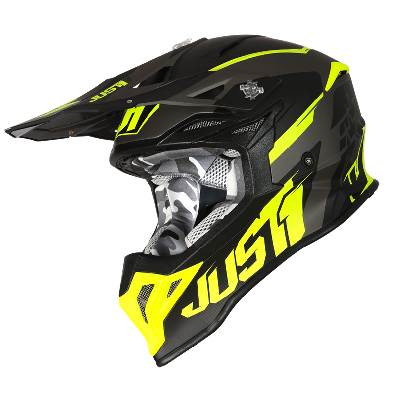 Casco Just-1 J39 Stars nero giallo titanio