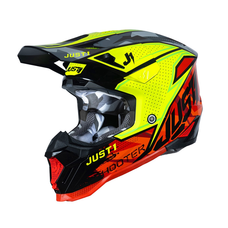 Casco Just-1 J40 Shooter rosso