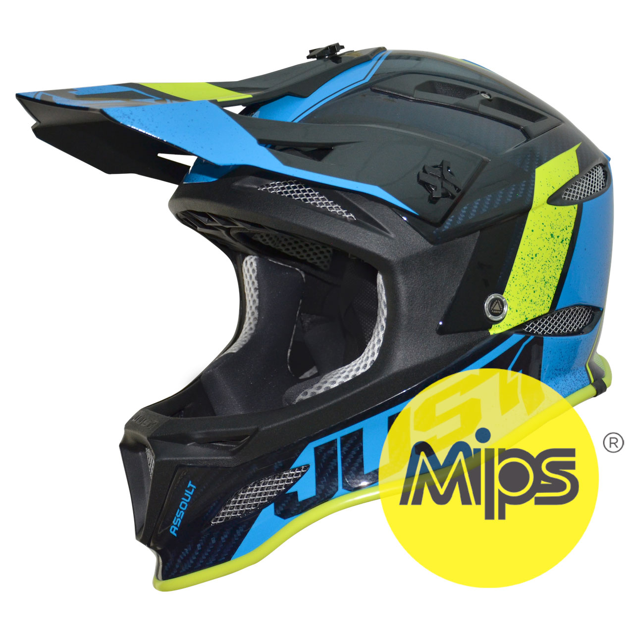 JUST-1 JDH ASSAULT Mips Downhill blu giallo