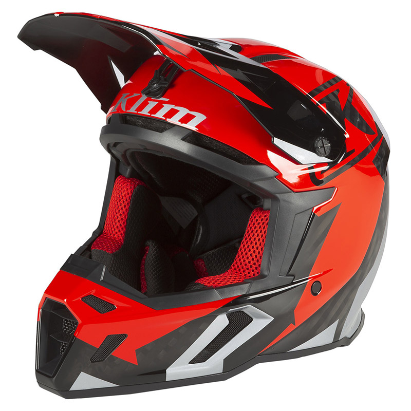 Casco Klim F5 amp fiery rosso