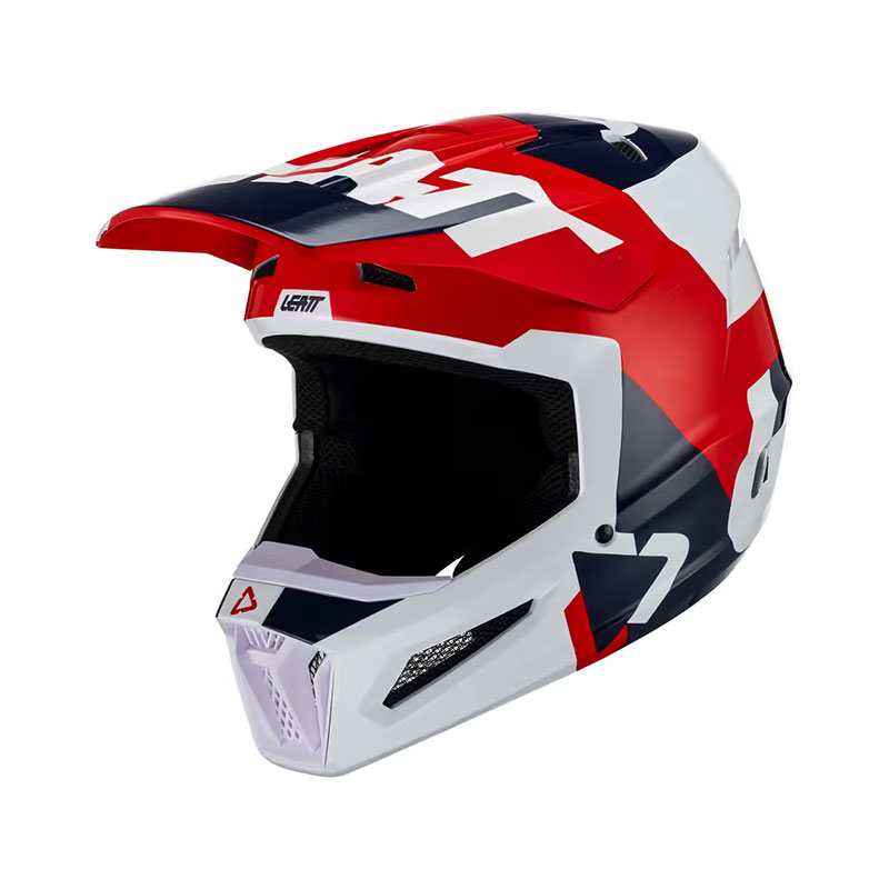 Casco Leatt 2.5 2023 bianco rosso blu