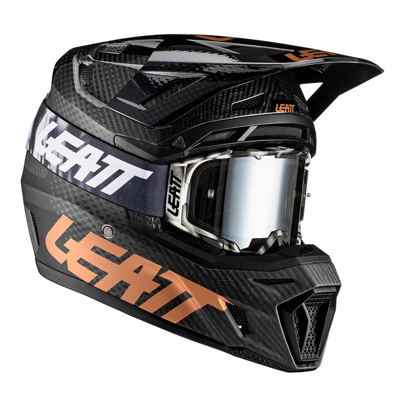 Leatt 9.5 Carbon V21.1 Helmet Black Gold LE102100010 Offroad Helmets