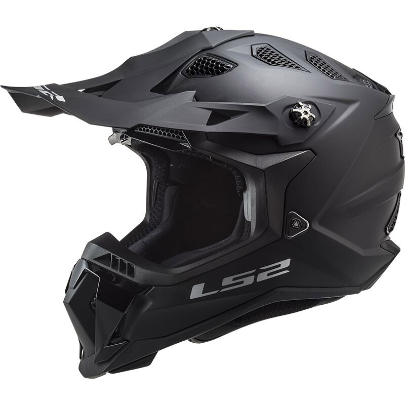 Ls2 Mx700 Subverter Evo Solid Helmet Black LS2-467001411 Offroad Helmets  MotoStorm