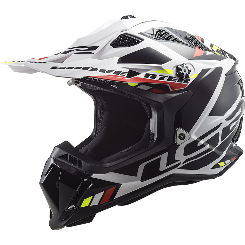 LS2 Gloss White Subverter Evo Dirt Bike Helmet MX
