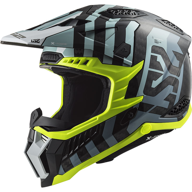 Casco LS2 MX703 X-Force Barrier sky blu