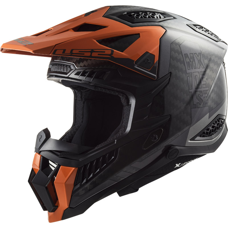 Black and orange motocross helmet best sale