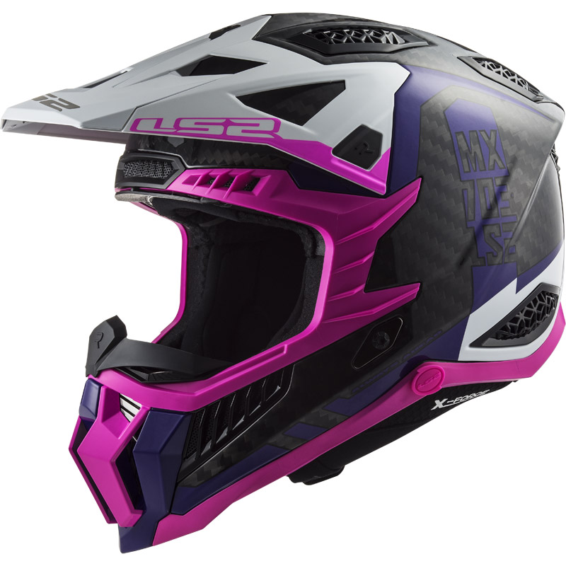 Casco LS2 MX703 X-Force Victory rosa viola