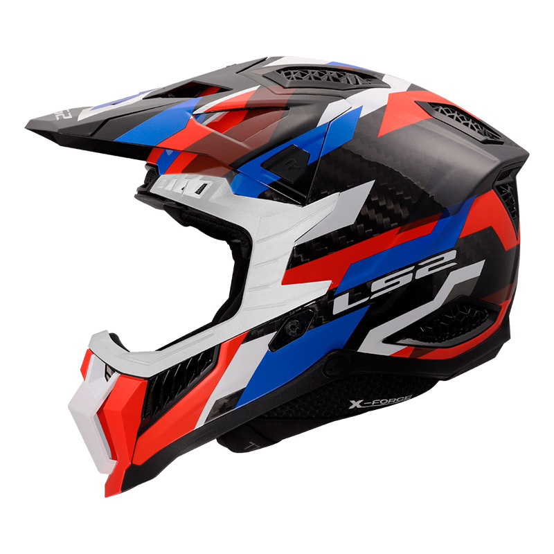 Casco LS2 MX703 X-Force Phantom azul rojo