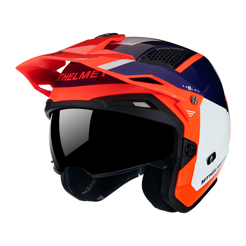 Casco Mt Helmets District SV S Analog D5 blu rosso